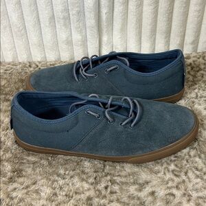 Dekline Belmont casual shoes in blue canvas and suede with a gum sole men’s 11